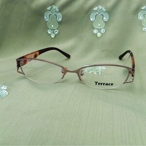 Terrace half Rim Stylish Pink Floral Women's Glasses